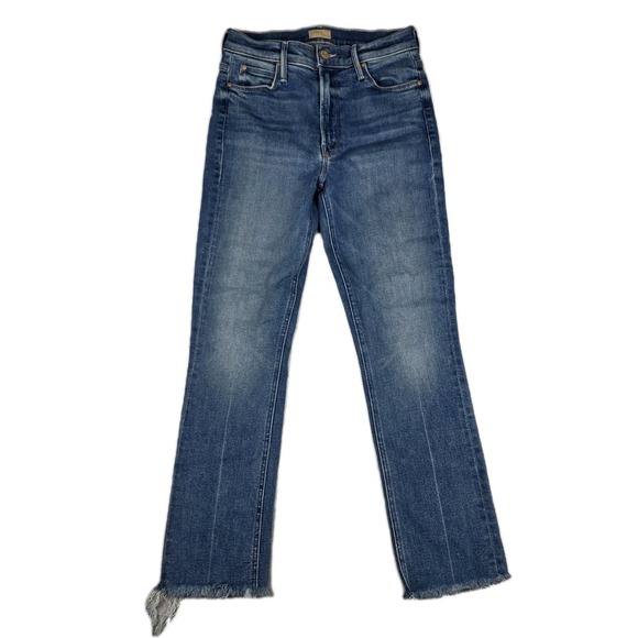 Mother Jeans Womens Size 26 The Mid Rise Dazzler Ankle Fray Opposites Attract - Picture 1 of 13